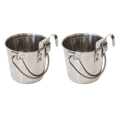 2PK Superior Pet Essentials Flat Sided Bucket 946ml