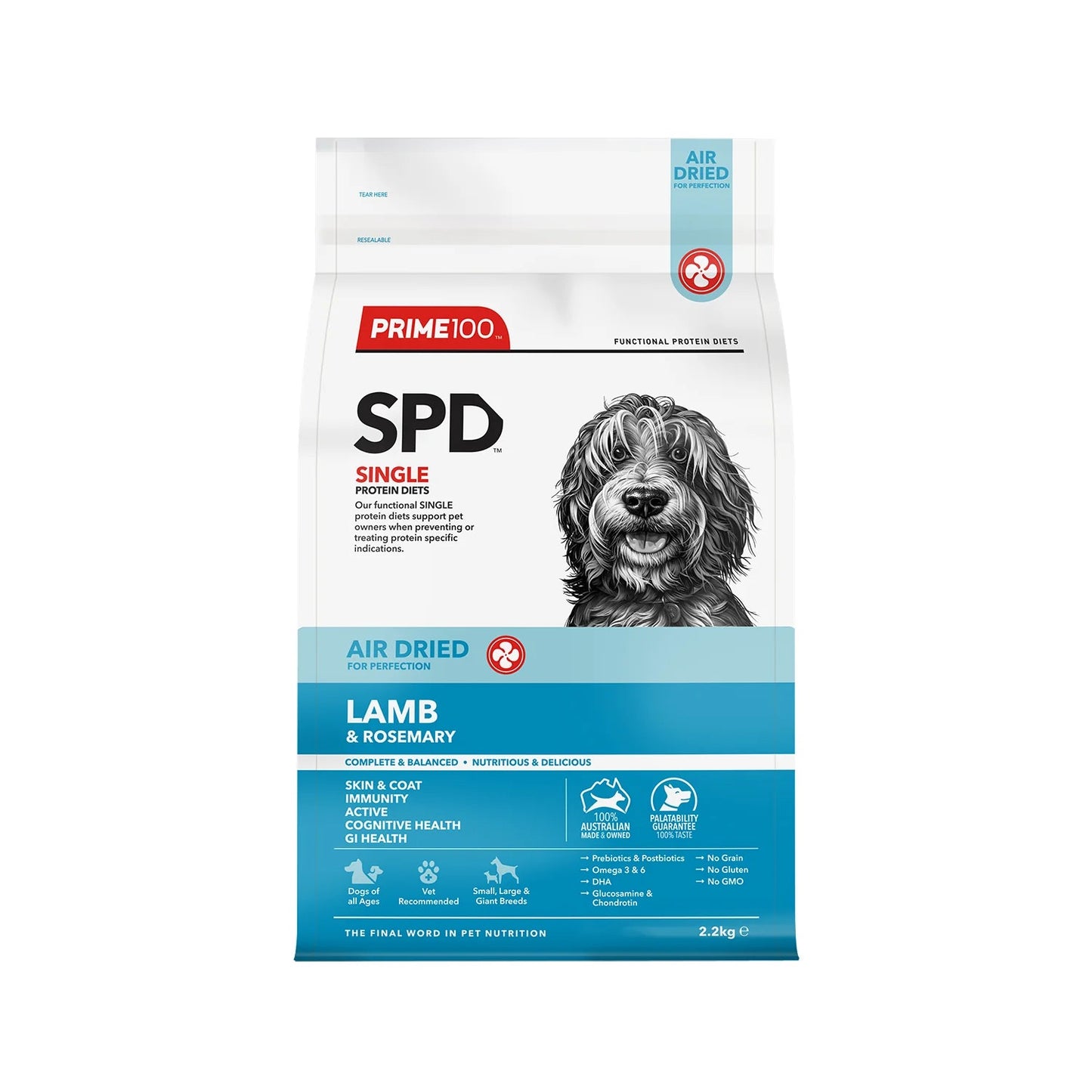 Prime100 SPD Air Dried Lamb & Rosemary 2.2kg