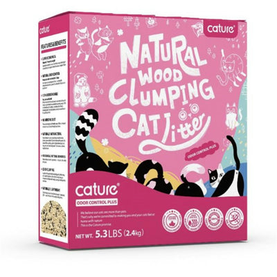 CATURE Wood Clumping Cat Litter Odour Control Plus 6L/2.4Kg