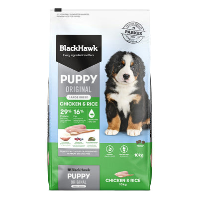 Black Hawk Original Chicken & Rice Large Puppy Food 10kg