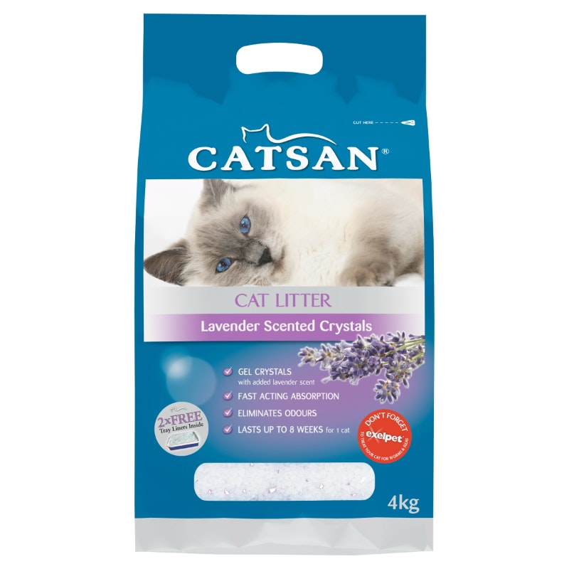 Catsan Lavender Scented Cat Litter Crystals 4kg