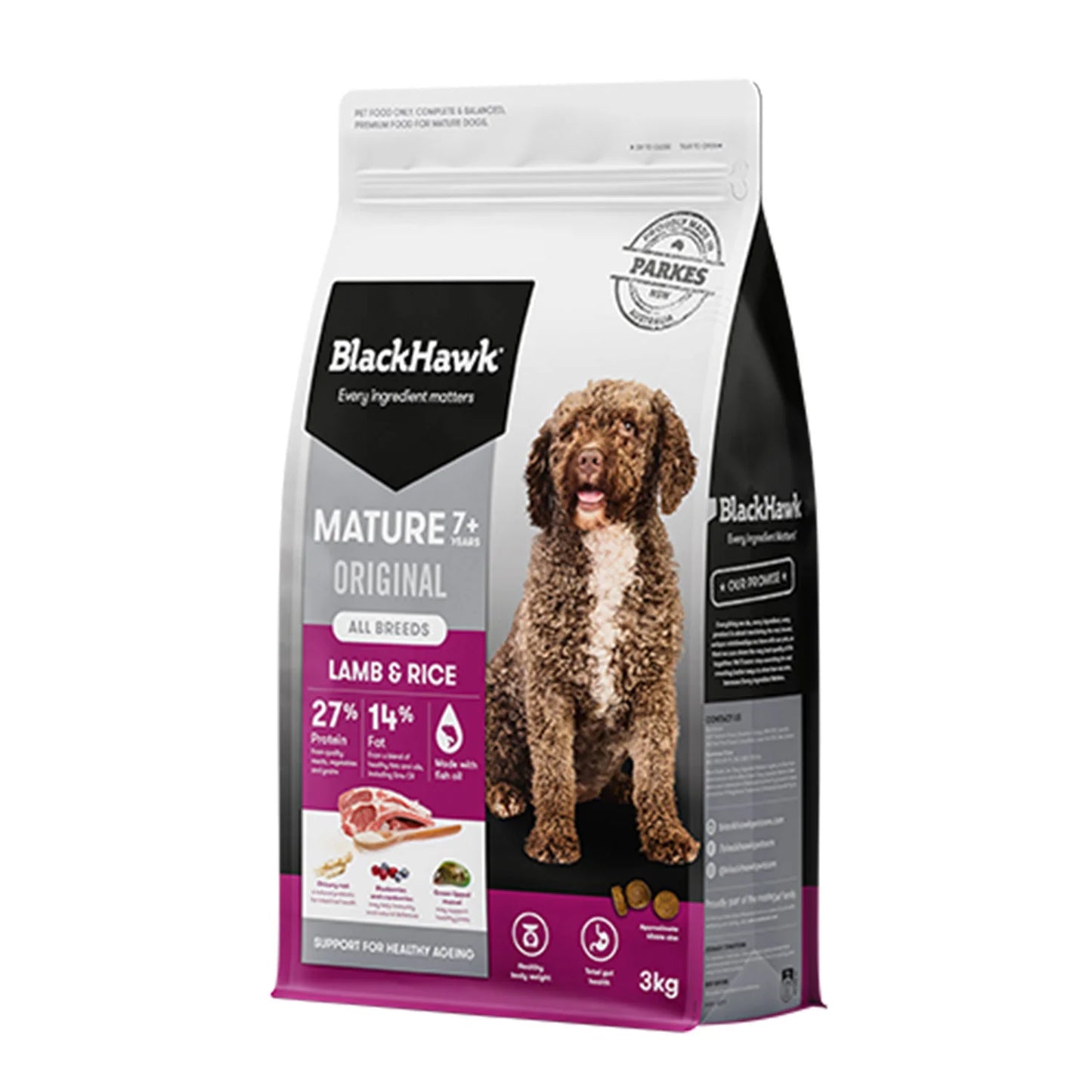 Black Hawk Mature Lamb & Rice Dog Food 3kg
