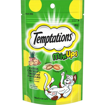 Temptations Mix Ups Cat Nip, Chicken & Cheddar Cat Treats 85g