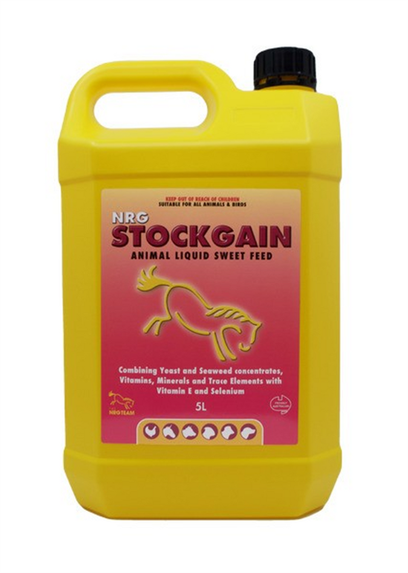 Nrg Stockgain Liquid Adult Horse Liquid Sweet Feed 5L