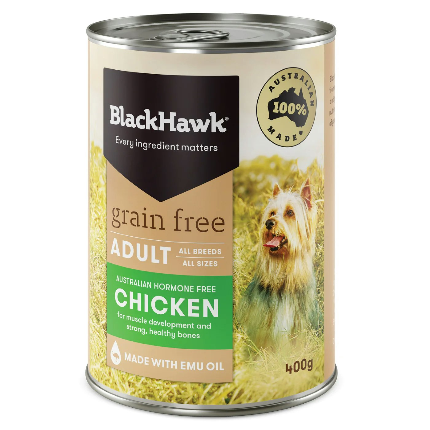 Black Hawk Grain Free Chicken Wet Dog Food 12x400g