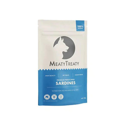 Meaty Treaty Freeze Dried Australian Whole Sardines Cat & Dog Treats 100g