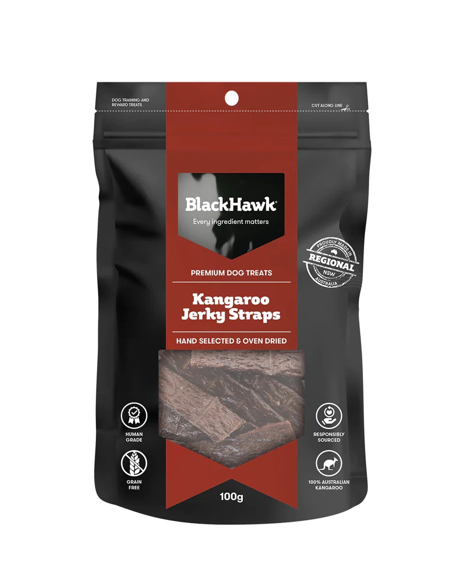 Black Hawk Kangaroo Jerky Stick Treats For Dogs