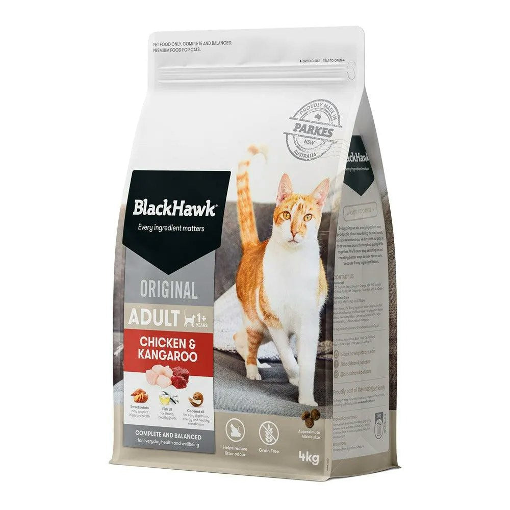 Black Hawk Original Chicken Kangaroo Dry Cat Food 4kg