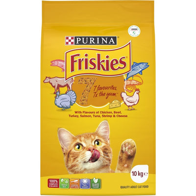 Purina Friskies 7 Flavours Adult Dry Cat Food 10kg