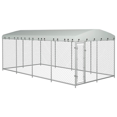 Outdoor Dog Kennel With Roof 760X190X225cm