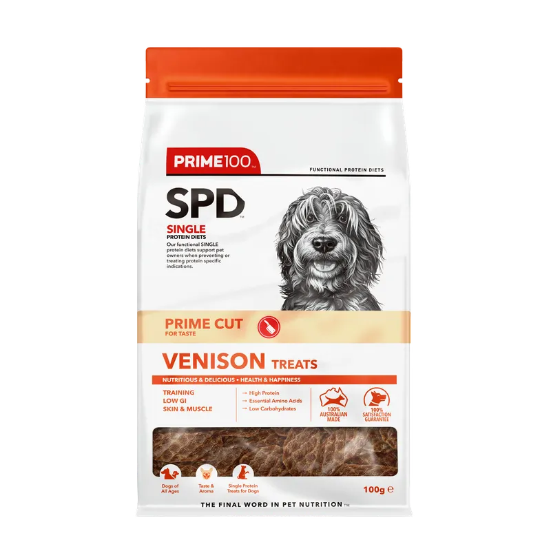 Prime SPD Venison Dog Treats 100g