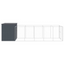 Andala Pets Dog House with Run Dark Grey 110x609x110 cm Galvanised Steel