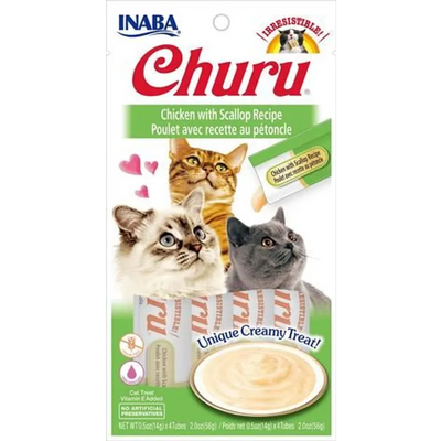 Inaba Churu Chicken With Scallop Cat Treat 56g 6pk