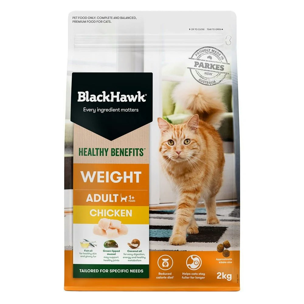 Black Hawk Healthy Benefits Weight Chicken Adult Cat Food 4kg