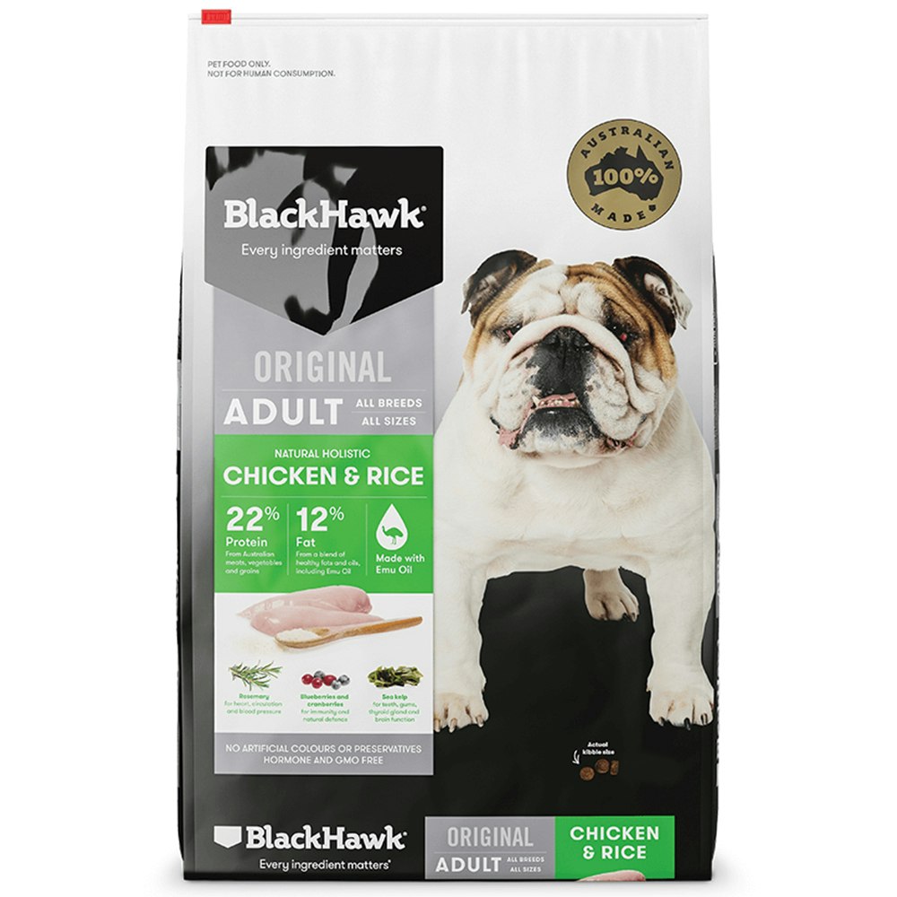 Black Hawk Chicken And Rice Adult Dry Dog Food 10kg