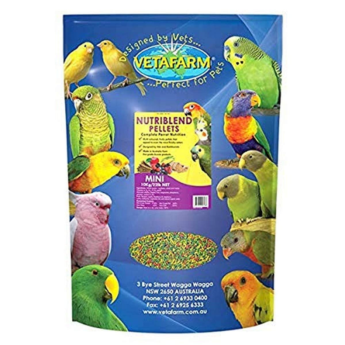 Vetafarm Bird Nutriblend Pellets Mini 10kg