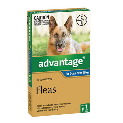 Advantage Flea Treatment For Dogs 25kg + Blue 1 Pack