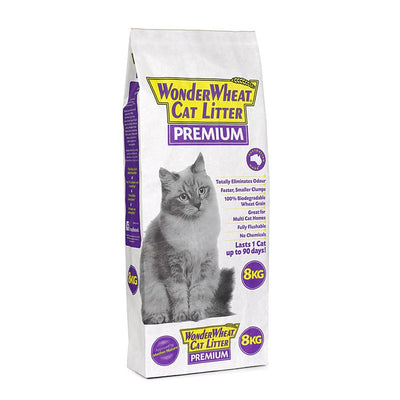 Wonder Wheat Cat Litter Premium 8Kg