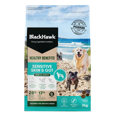 Black Hawk Healthy Benefits Sensitive Skin And Gut Dry Dog Food 12kg