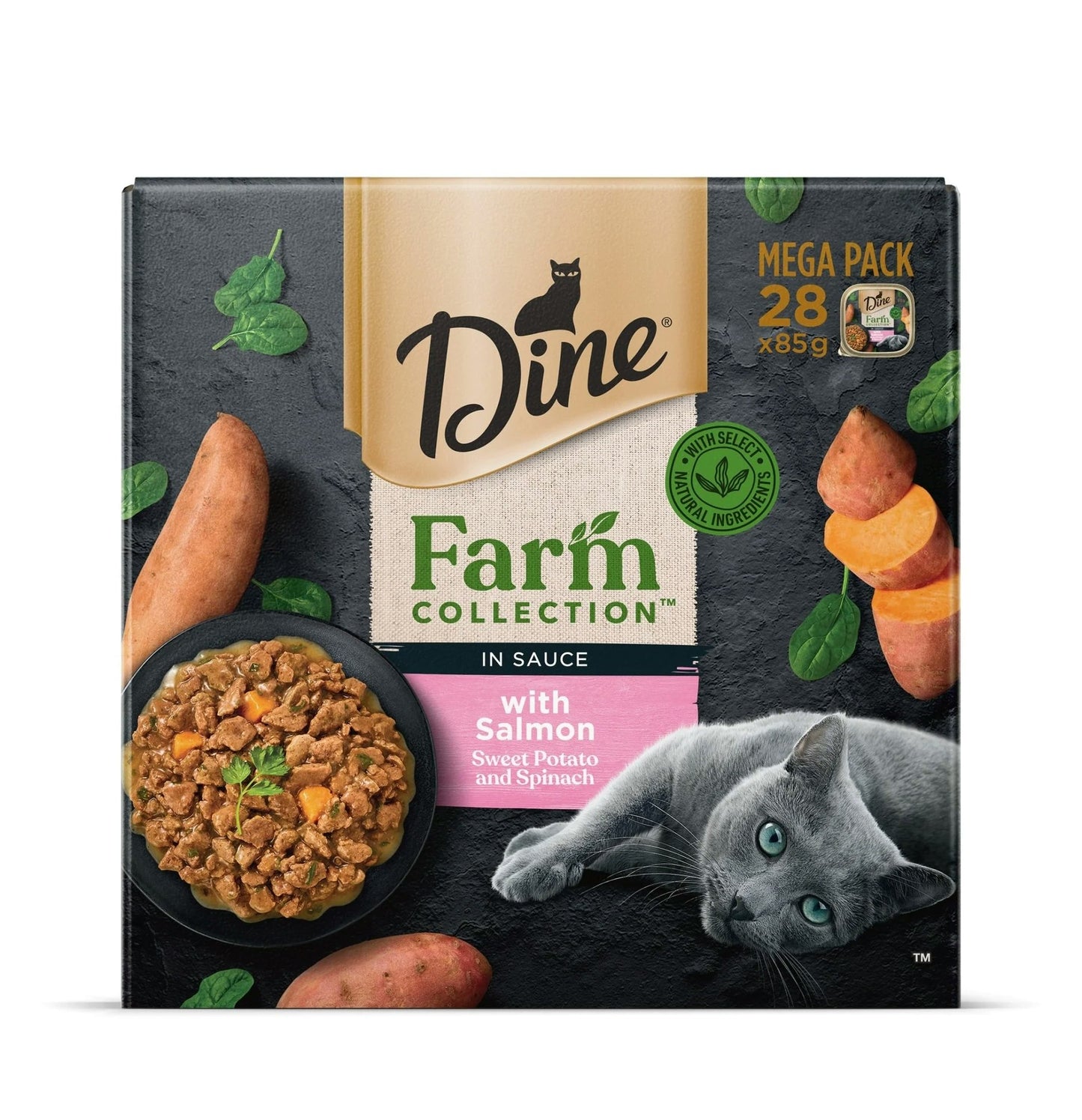 Dine Farm Collection with Salmon Sweet Potato and Spinach 28 Pack