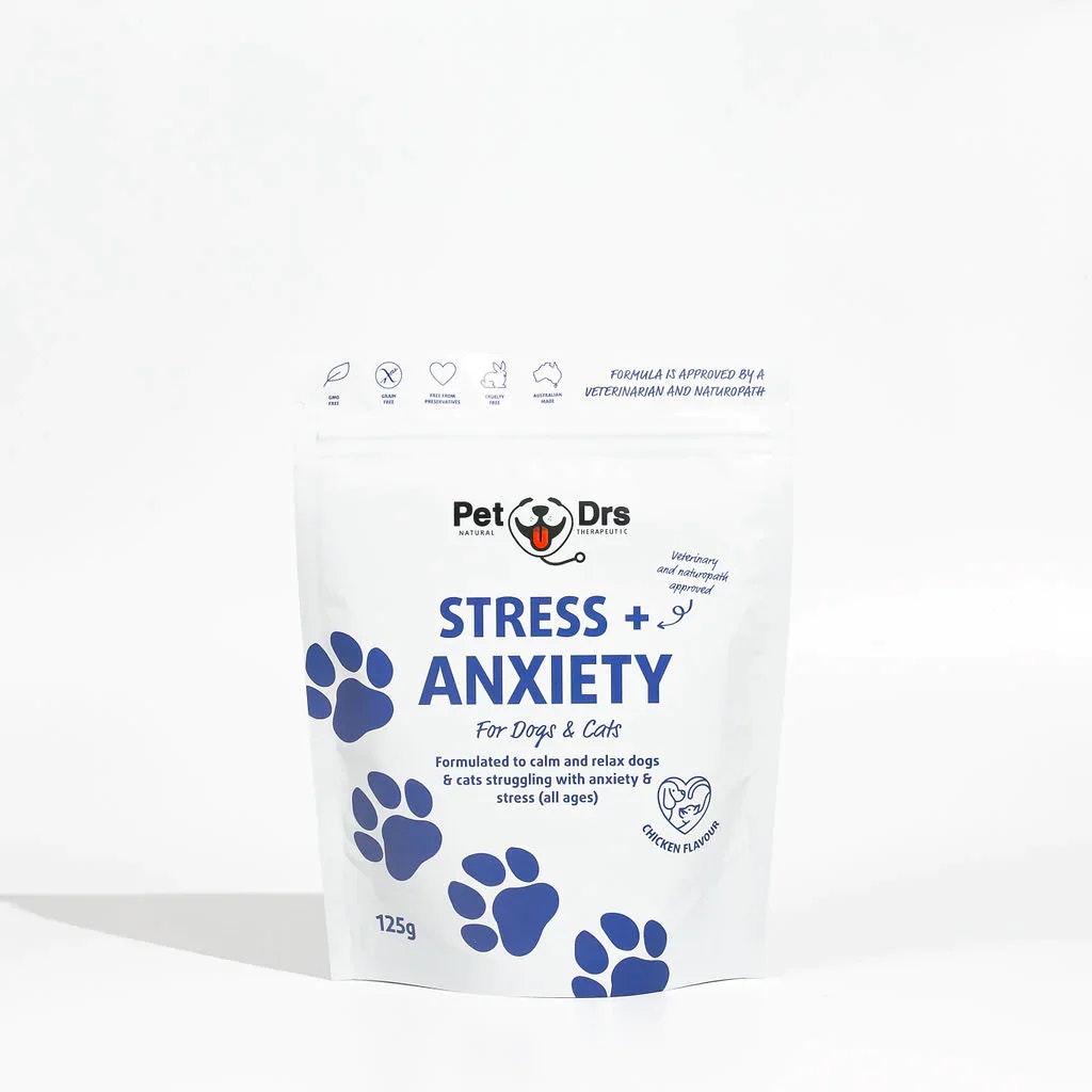 Pet Drs Stress + Anxiety Supplement for Dogs & Cats 125g