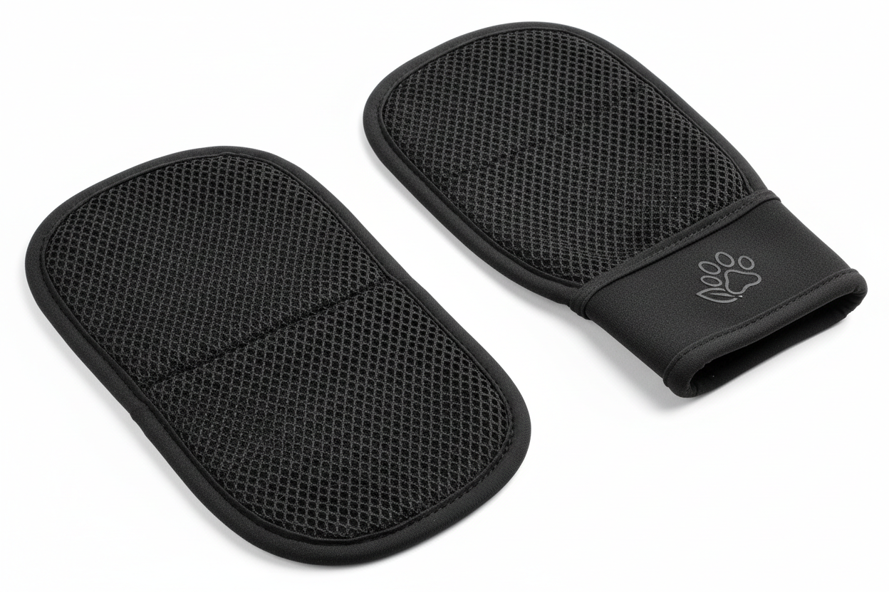 ShedBuddy Duo Pet Fur Removal Mitts make de-fur’ing couches, car seats and clothes fast and satisfying. Slip a mitt on and sweep—loose hair, lint and fluff gather in seconds without sticky rollers or batteries. With two mitts in the pack, keep one at home and one in the car for mess-free adventures.

Why you’ll love ShedBuddy Duo
Quick clean, no fuss: Dual-mesh surface grabs pet hair and lint in a few swipes.
Reusable &amp; eco-friendly: No refills or adhesive waste—just rinse and re-use. gloves are black