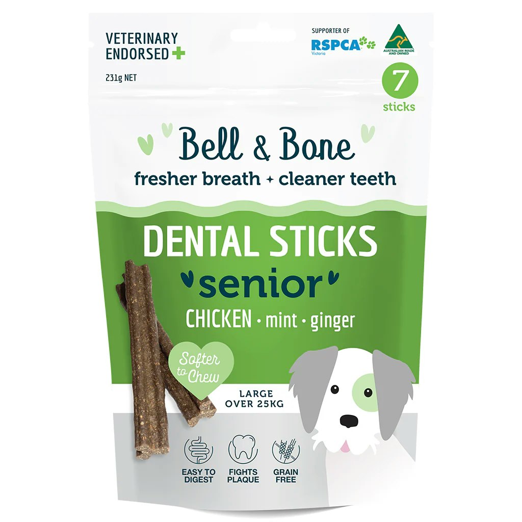 Bell & Bone Medium Dog Dental Stick Chicken Senior 7 Pack