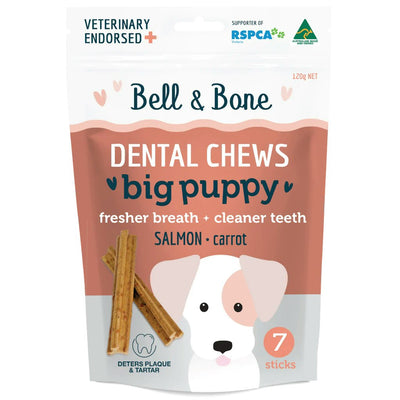 Bell & Bone Dental Stick Salmon Dog Treat Small 7 Pack