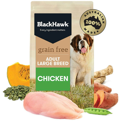 Black Hawk Grain Free Large Breed Adult Chicken Dry Dog Food 15kg