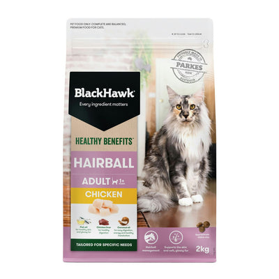 Black Hawk Healthy Benefits Hairball Chicken Adult Dry Cat Food 2kg