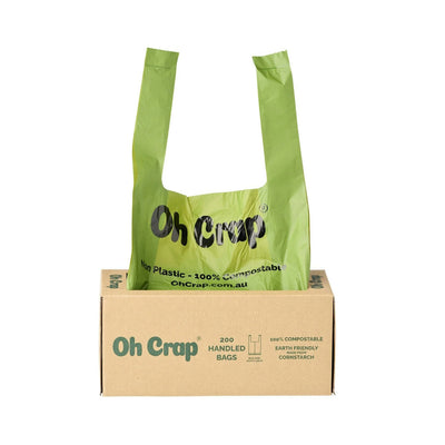 Oh Crap Compostable Dog Poop Bags with Handles 200 Bags