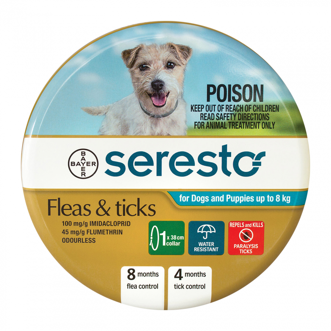 Bayer Seresto Flea and Tick Collar for Dogs up to 8kg Andala