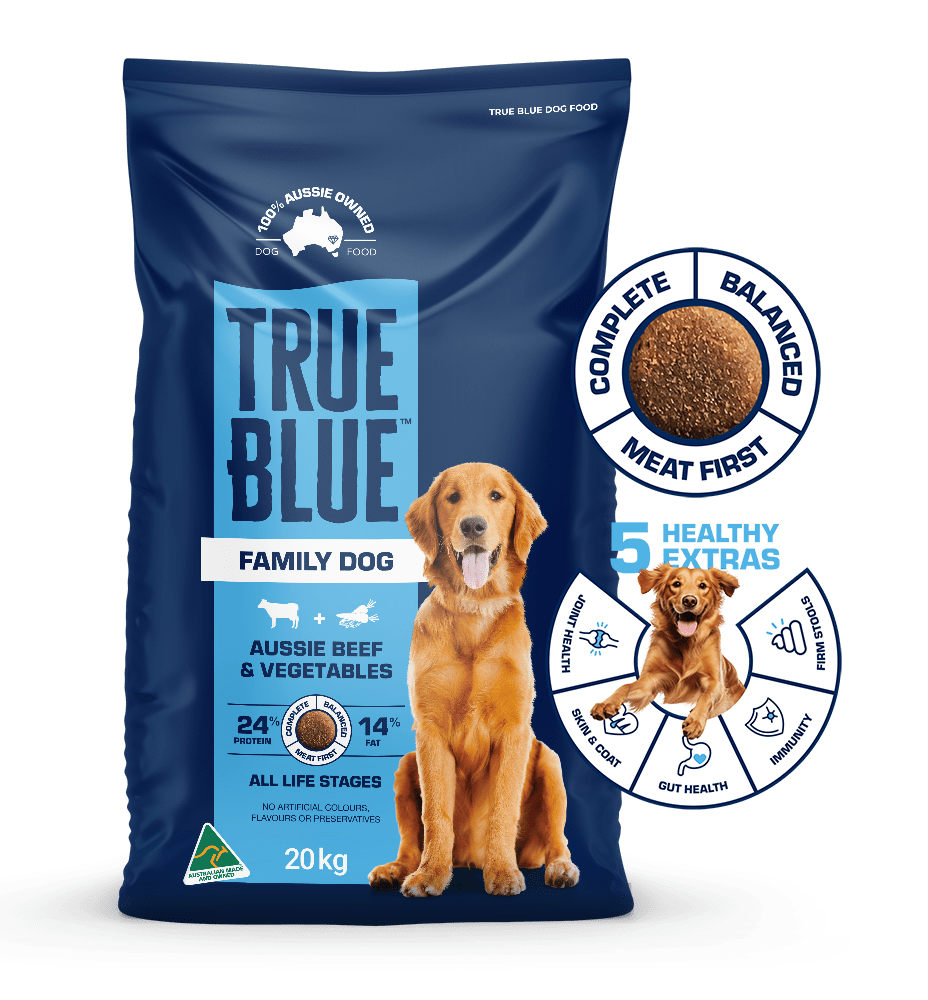 True Blue Family Dog Beef & Veg Dry Food 20kg | Andala Pets & Rural